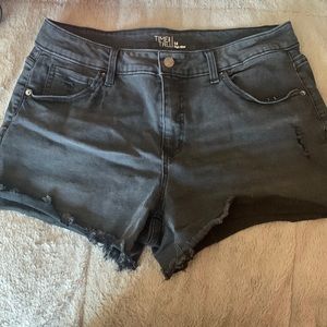 Black high rise shorts